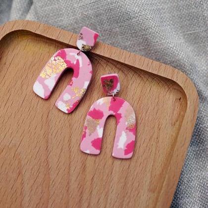 Clay Earrings Cute Sweet Kawaii Pink Jewelry /..