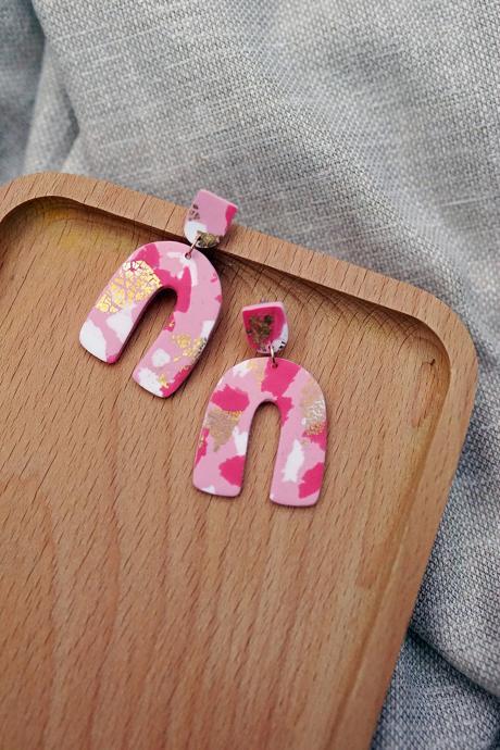 CLAY EARRINGS Cute Sweet Kawaii Pink Jewelry / Gifts for her